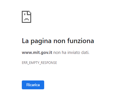la pagina non funziona