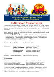Volantino Tutti Siamo Consumatori