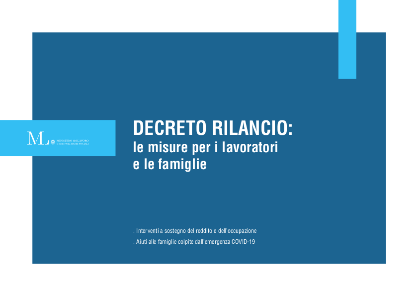 Frontespizio DL Rilancio MLPS