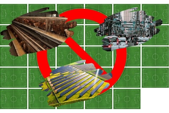 In Italia ogni giorno si consuma suolo per un totale di 29 campi da calcio